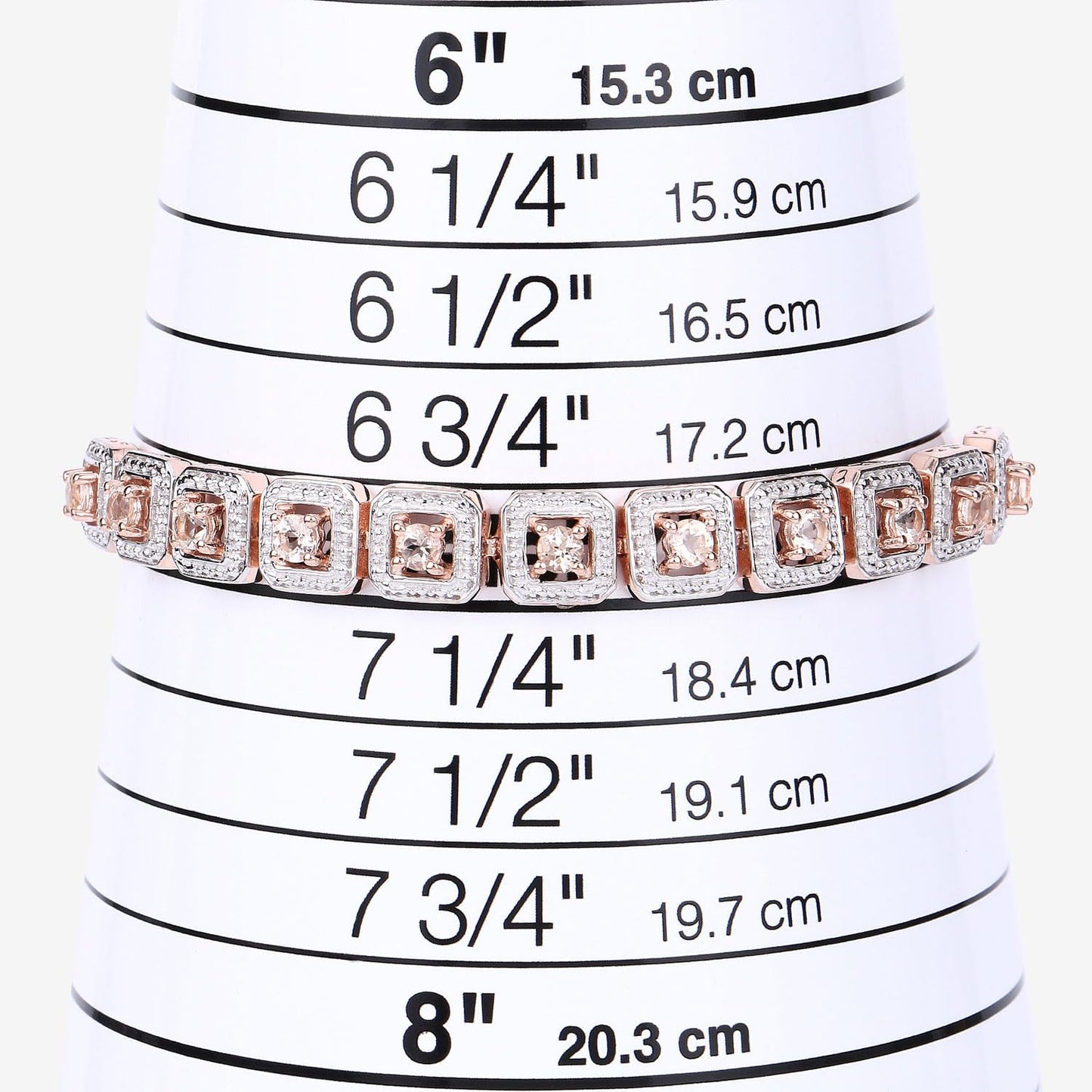 Round Pink Morganite 18k Rose Gold Over Silver Bolo Adjustable Bracelet