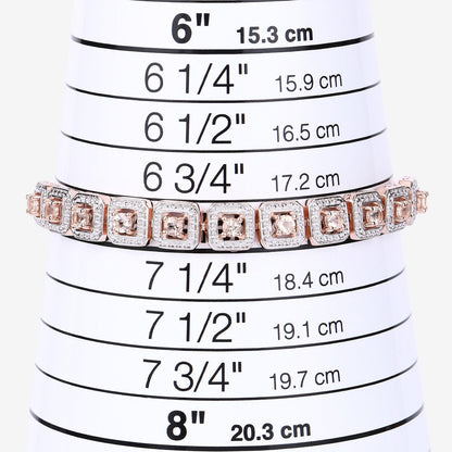Round Pink Morganite 18k Rose Gold Over Silver Bolo Adjustable Bracelet