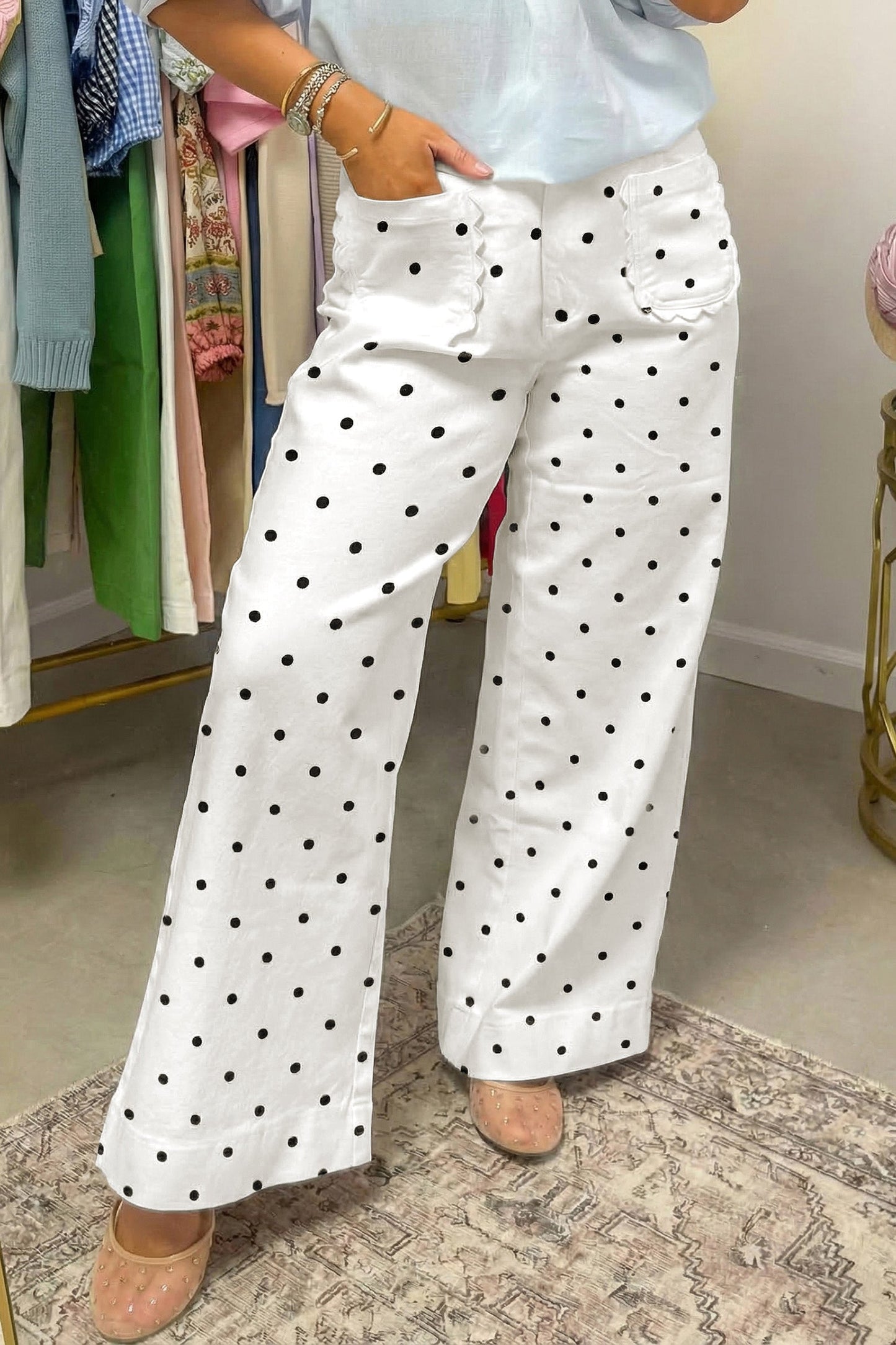 Threaded Pear Whitley Patch Cotton Shift Pants