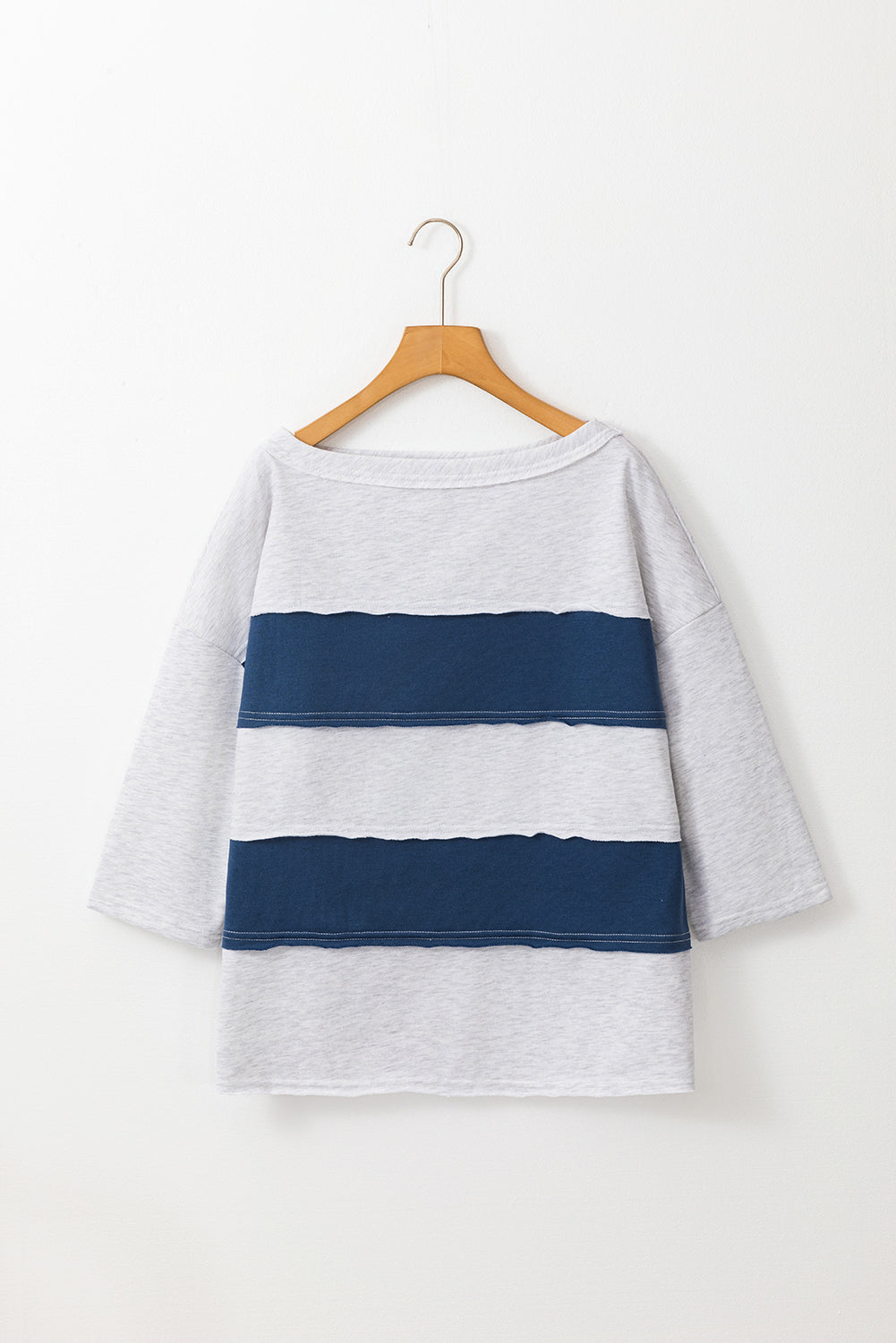 Threaded Pear Melissa Sleeve Raw Seamed Sweatshirt