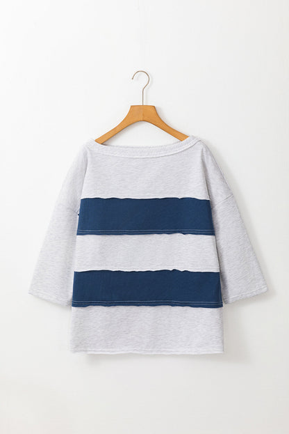 Threaded Pear Melissa Sleeve Raw Seamed Sweatshirt