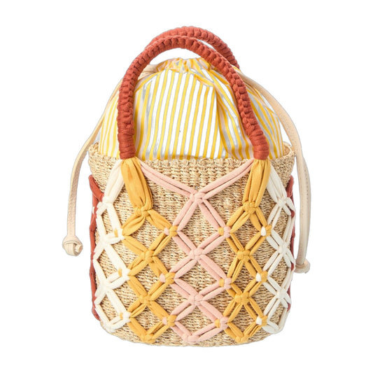 Rafé Michelle Straw Bucket Tote