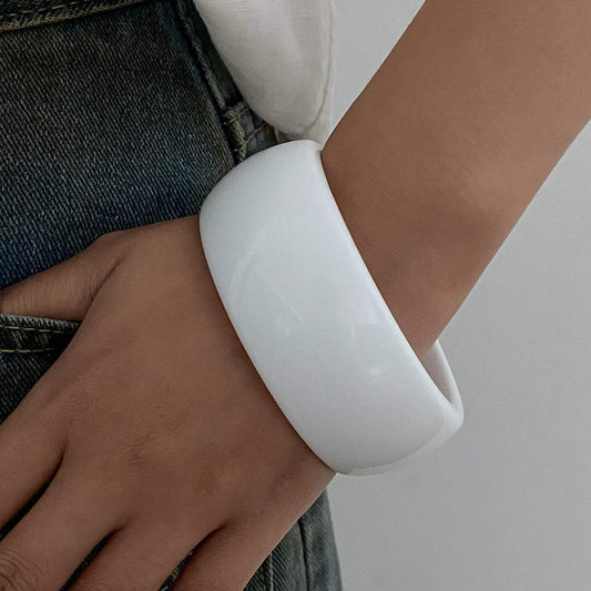 White Resin Bangle