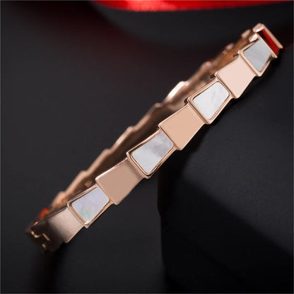 Rose Goldtone Ladder Bangle
