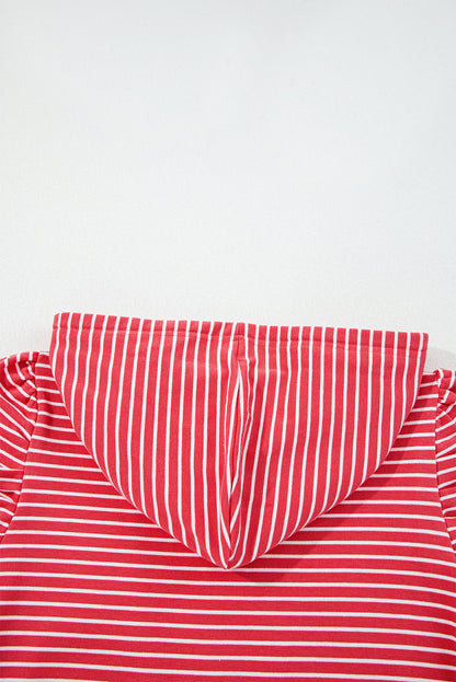 Threaded Pear Hallie Puff Sleeve Stripe Hoodie