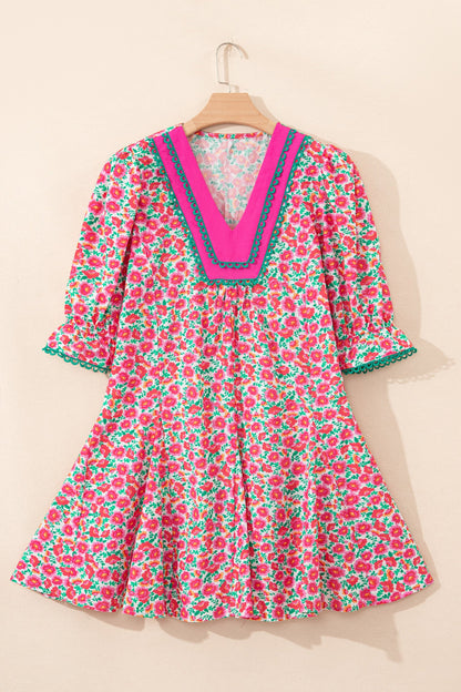 Threaded Pear Annika Bubble Sleeve Mini Dress