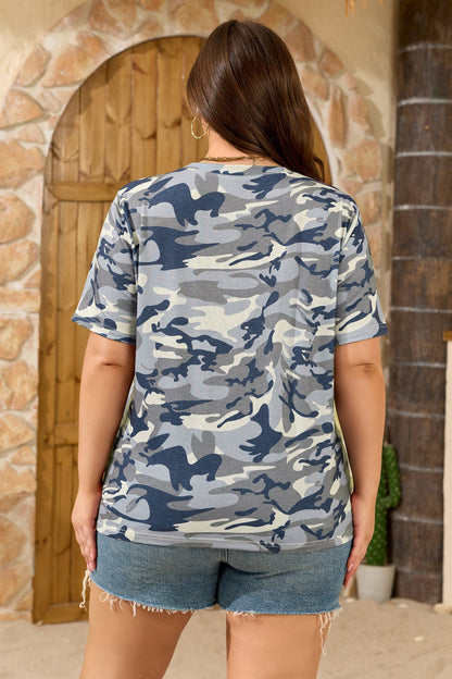 Threaded Pear Brooklynn Print Short Sleeve PLUS Tee