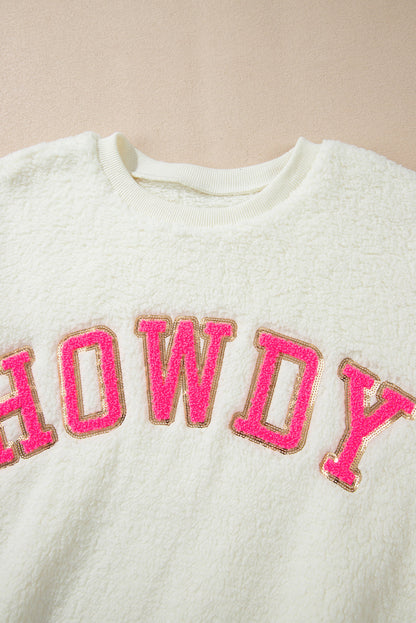 Threaded Pear Mila Sherpa Howdy Patched Pullover