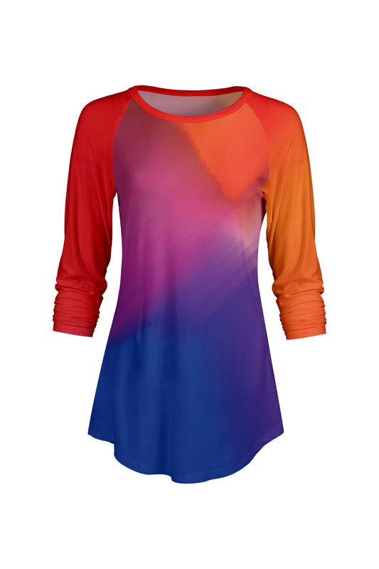 Red & Blue Ombre Fade-