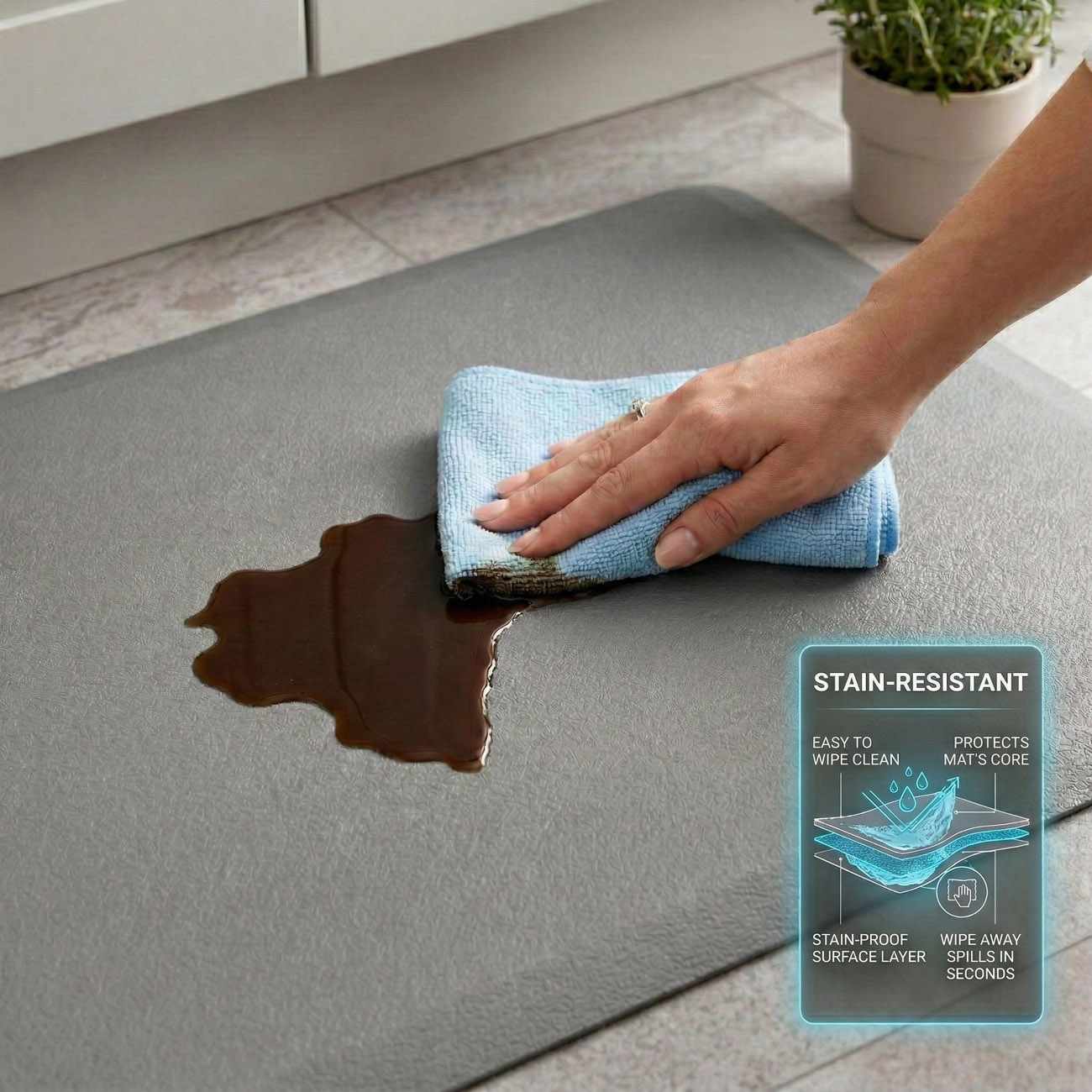 Kitchen Mat, Gray