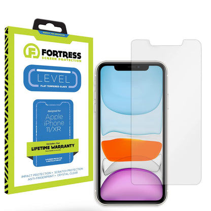 Fortress Compatible with Iphone 11/Xr Screen Protector [9h Tempered Glass] Anti-Scratch, Impact Protection [Lifetime Replacements] Anti-Fingerprint