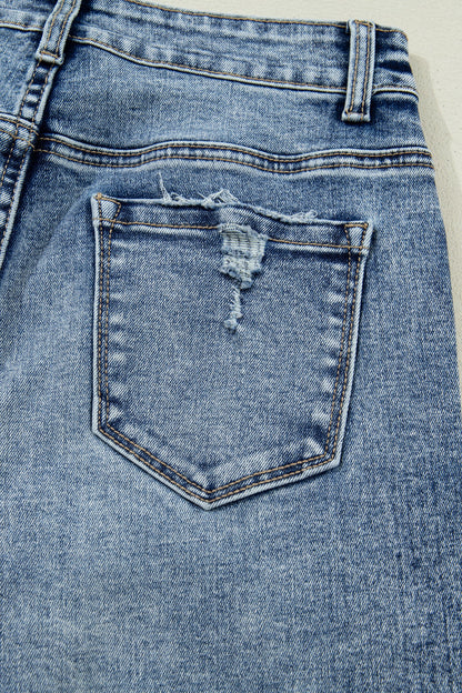 Threaded Pear Elia Cuffed Straight Loose Jeans