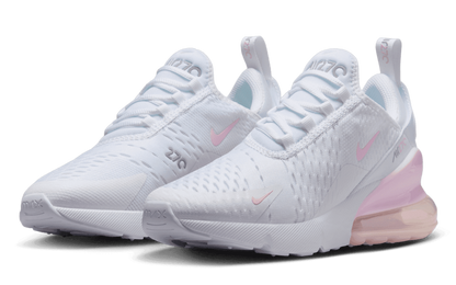 Nike Grade School Air Max 270 'White Light Smoke Grey Pink Foam Gs' Sneakers