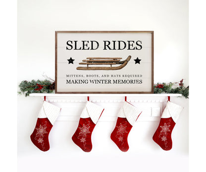 Kendrick Home Sled Rides Making Winter Memories White