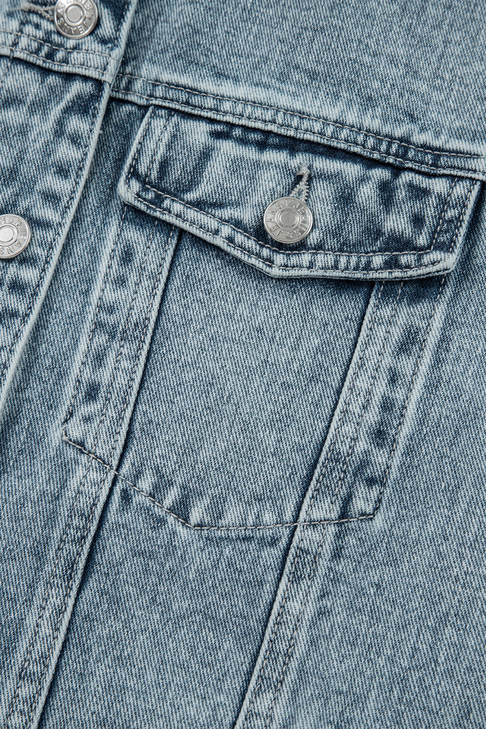 Threaded Pear Evelyn Flap Frayed Detail Vest