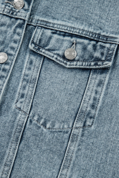 Threaded Pear Evelyn Flap Frayed Detail Vest