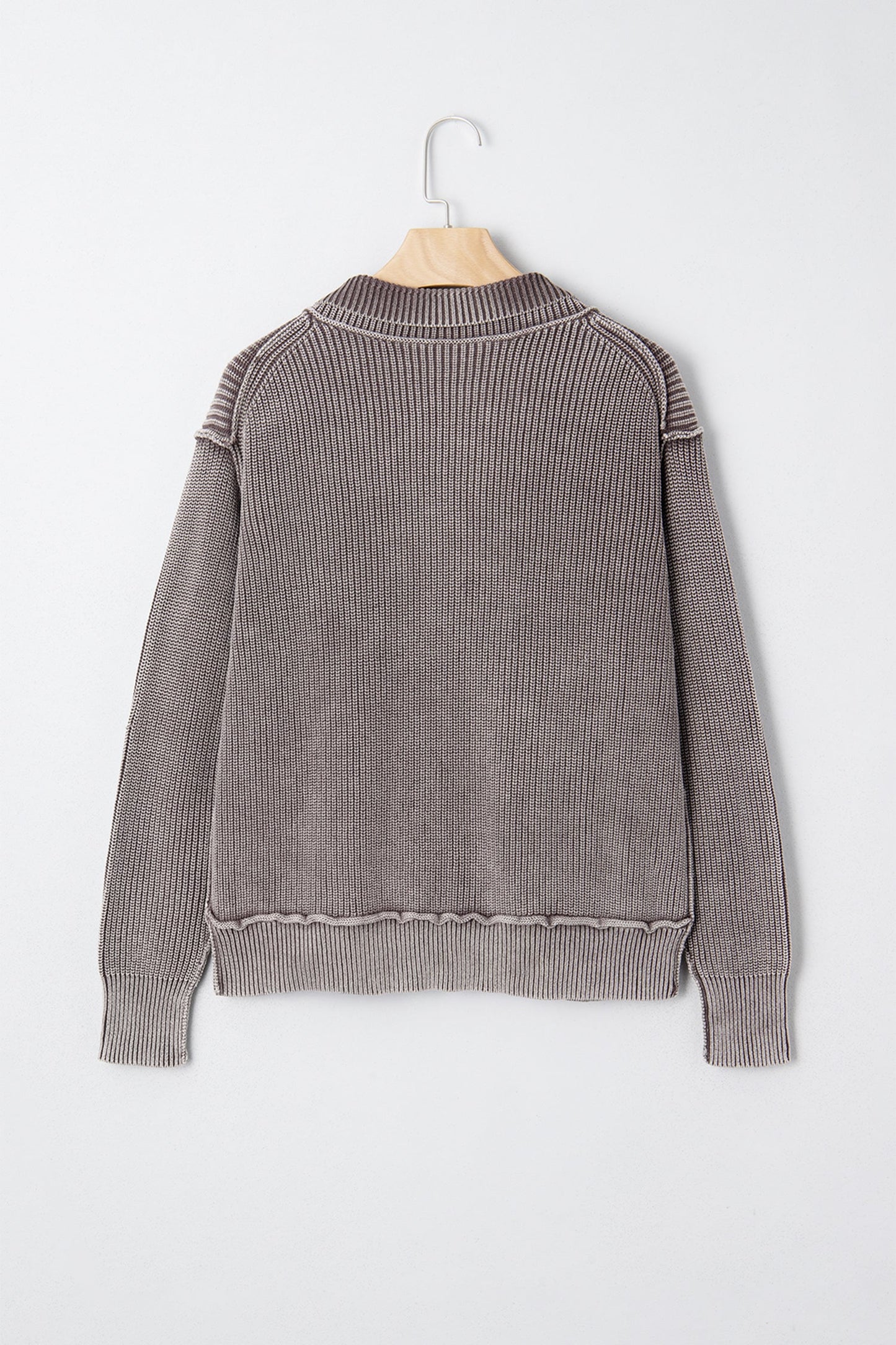 Threaded Pear Sunny Patchwork Knit Open Sweater