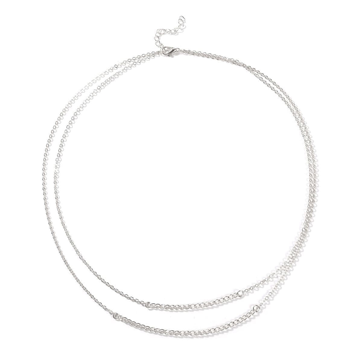 Silvertone Layered Necklace