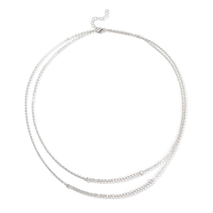 Silvertone Layered Necklace