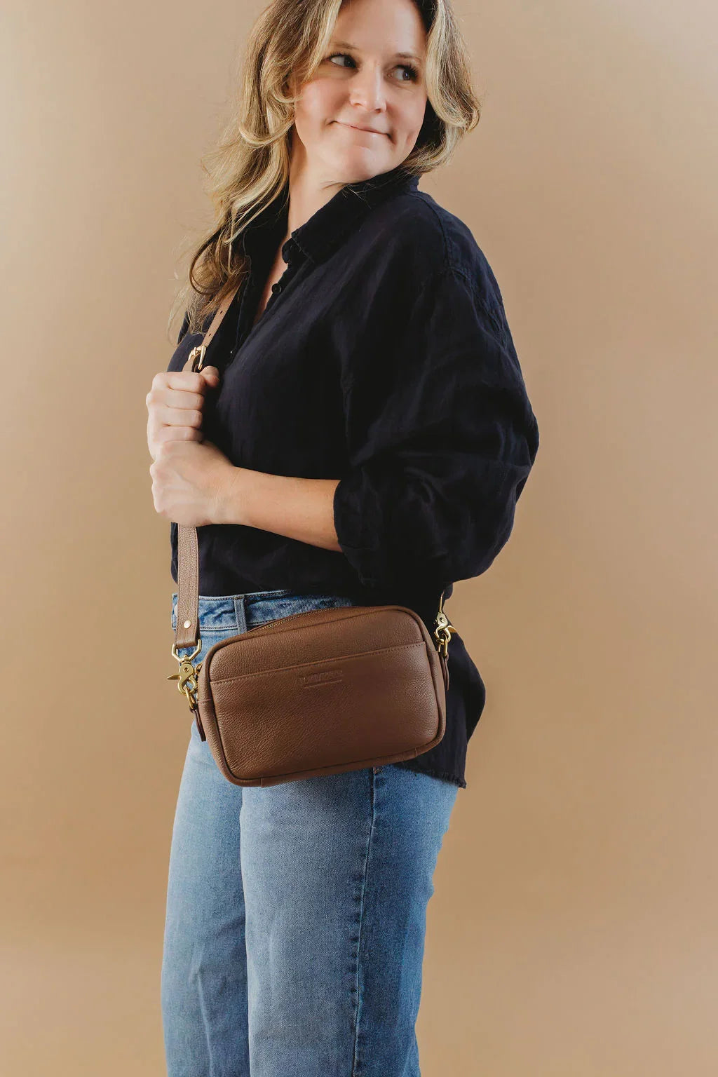 Jane Crossbody Bag | Brown Leather