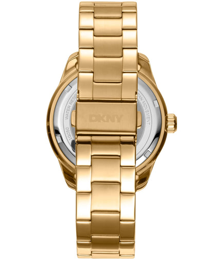 Dkny Men Watch, Gold Color Case, Black Dial, Gold Color Metal Bracelet, 3 Hands Date, 10 Atm-5
