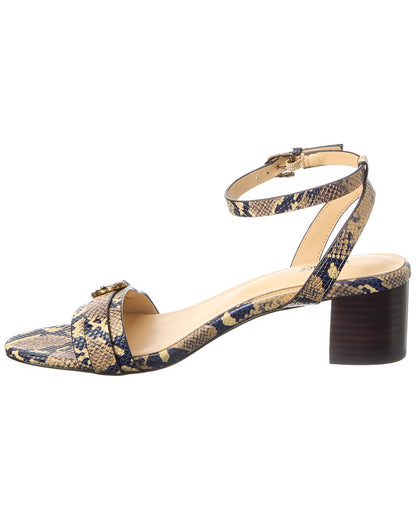 NATURAL SNAKE EMBOSSED LEATHER-