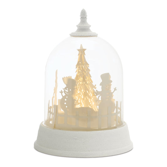 Melrose International LED Rotating Snowman Globe 8.5"H