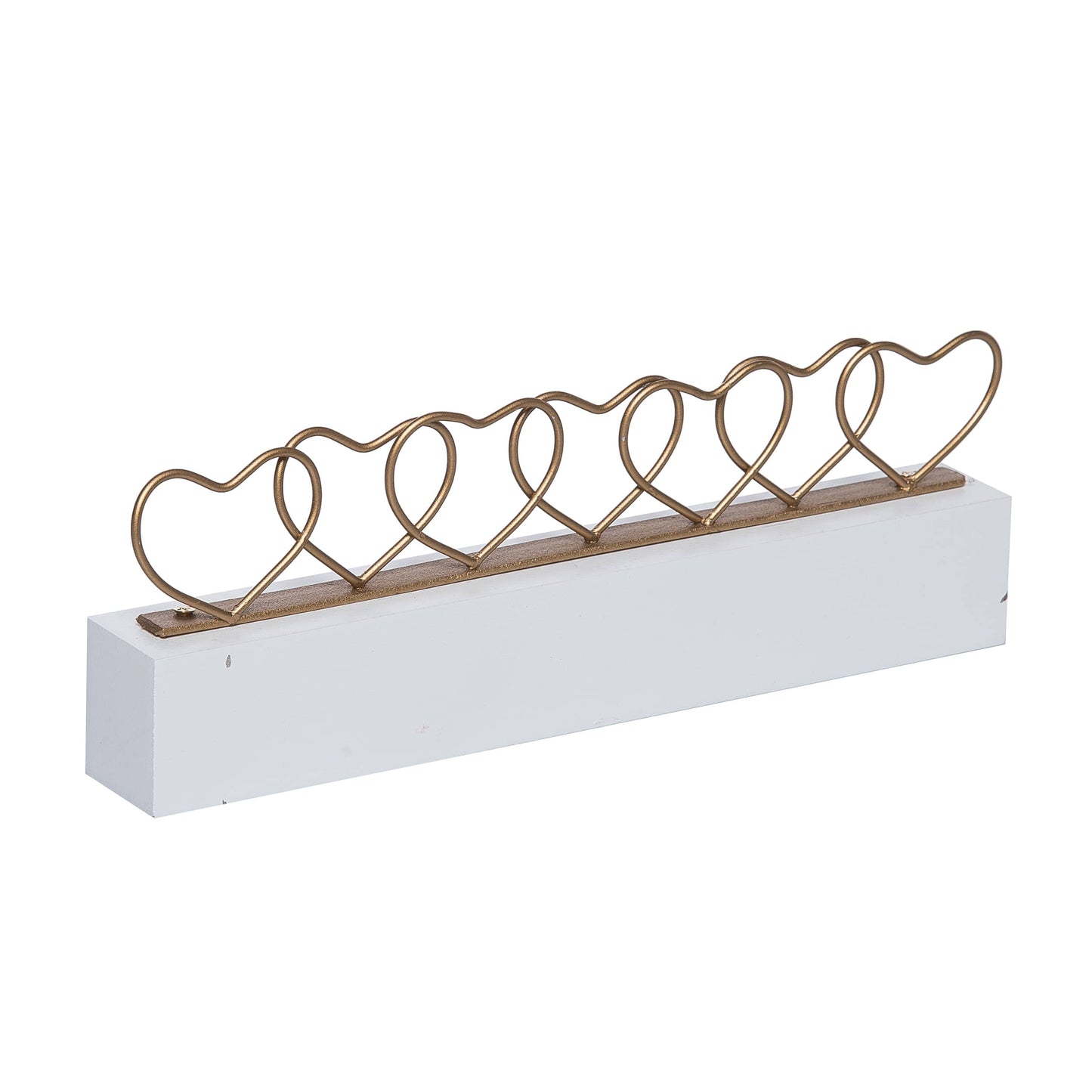 MDF and Metal Heart Card Holder White for Display and Entertaining