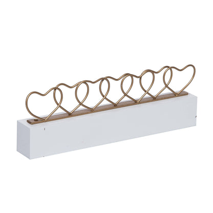 MDF and Metal Heart Card Holder White for Display and Entertaining