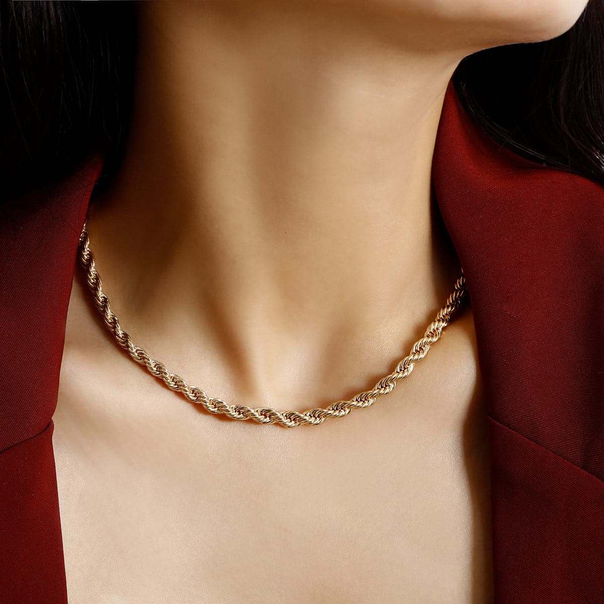 Goldtone Twisted Necklace
