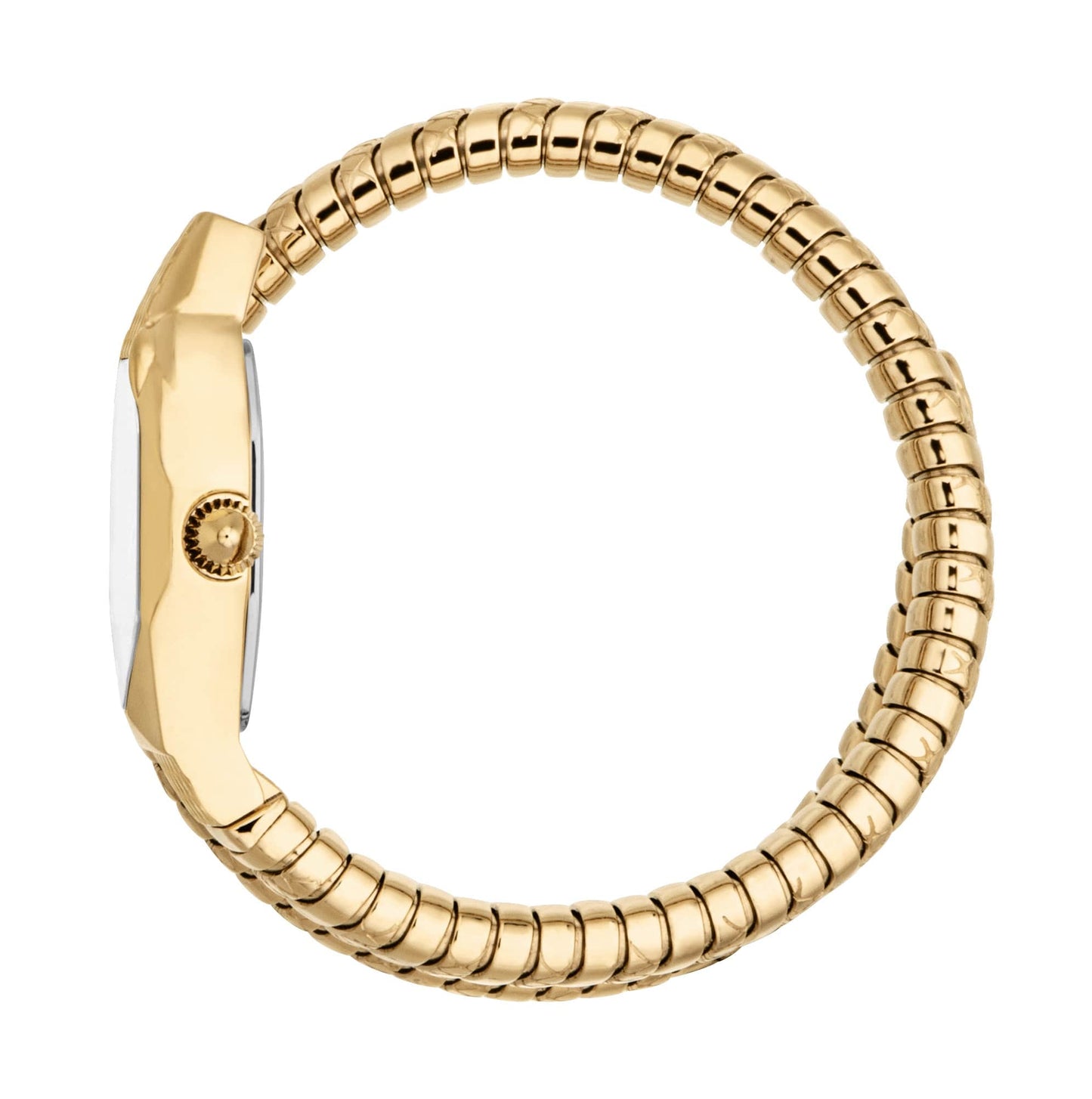 Just CAVALLI Women Watch, Gold Color Case, Silver Dial, Gold Color Metal Bracelet, 2 Hands, 3 Atm-4