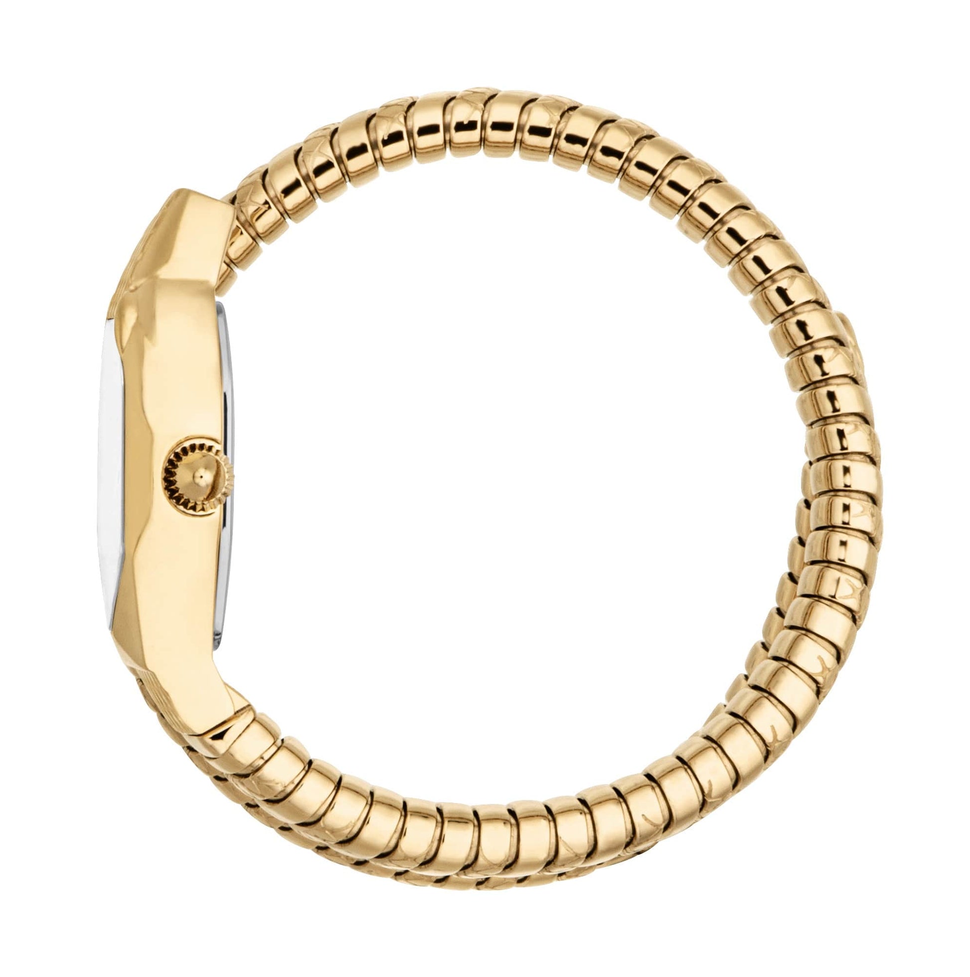 Just CAVALLI Women Watch, Gold Color Case, Silver Dial, Gold Color Metal Bracelet, 2 Hands, 3 Atm-4