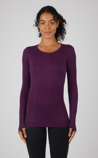 Lurex Seamless Long Sleeve Performance Shirt