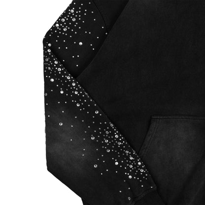 Common Hype Diamanté Hoodie Washed Black