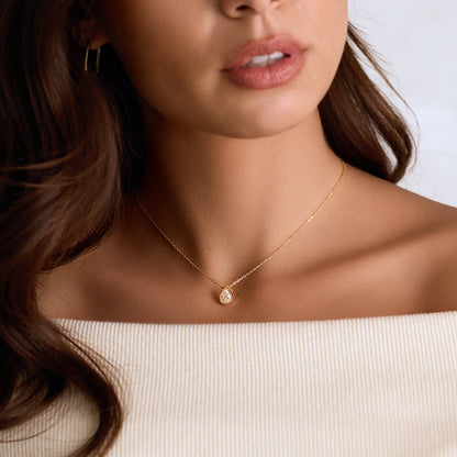 Mint & Lily Diamond Teardrop Necklace