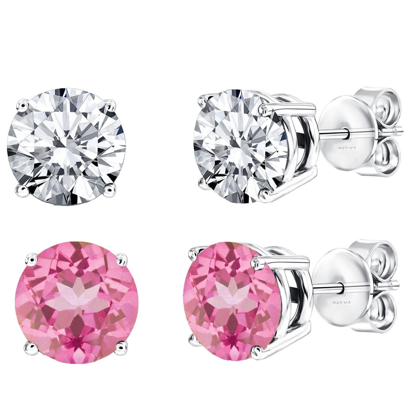 white, pink-