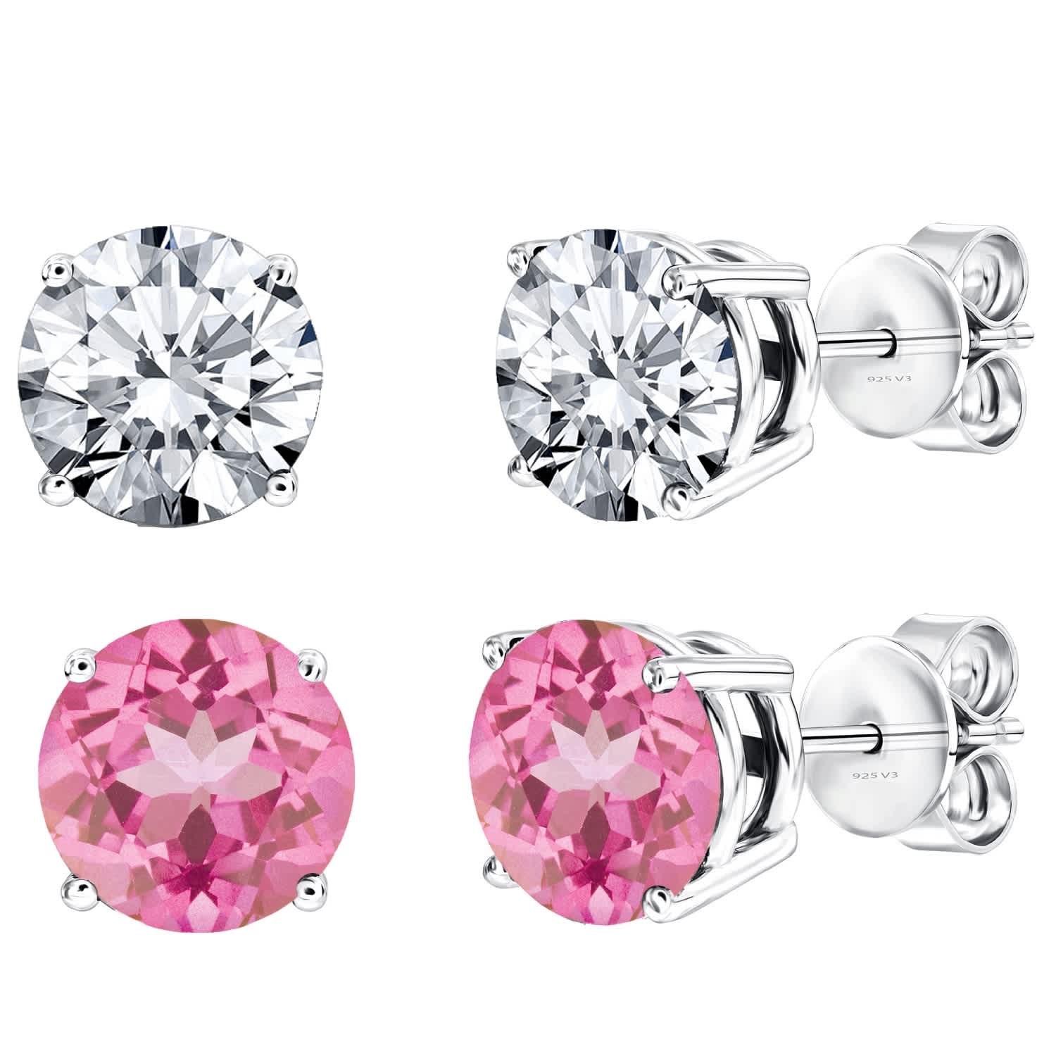 white, pink-