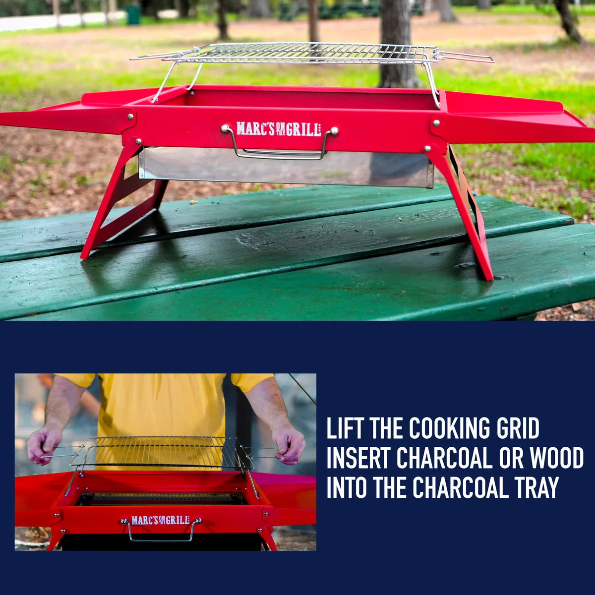 Marc's On The Grill Folding Charcoal Grill - 2 Colors!