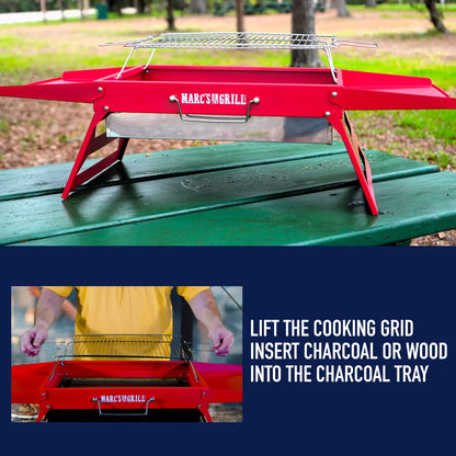 Marc's On The Grill Folding Charcoal Grill - 2 Colors!