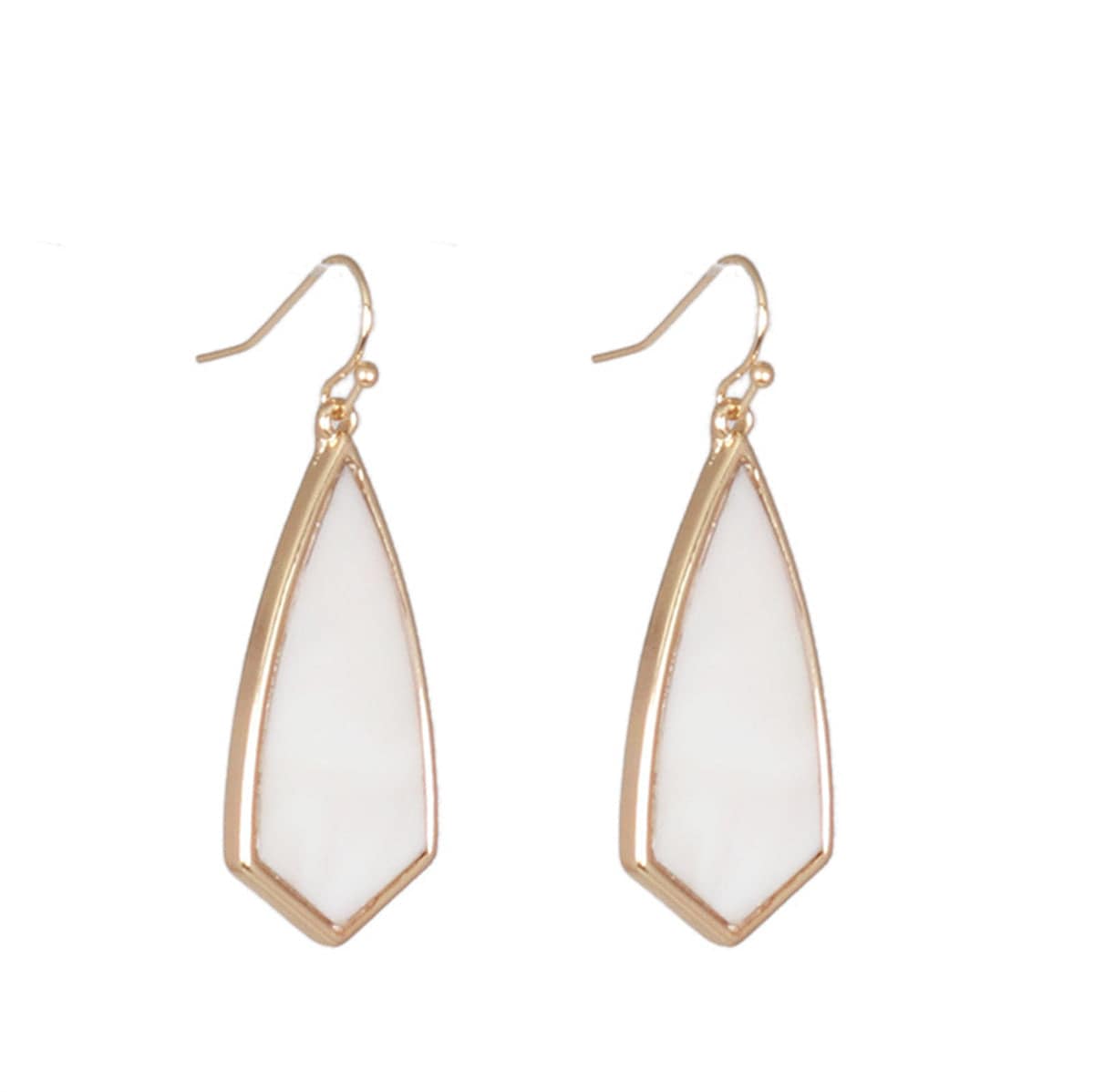 Shell & Goldtone Drop Earrings-3