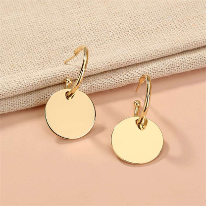 Goldtone Circle Huggie Earrings