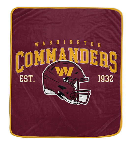 Washington Commanders NFL Team Vintage Helmet Cozy Throw 50x60