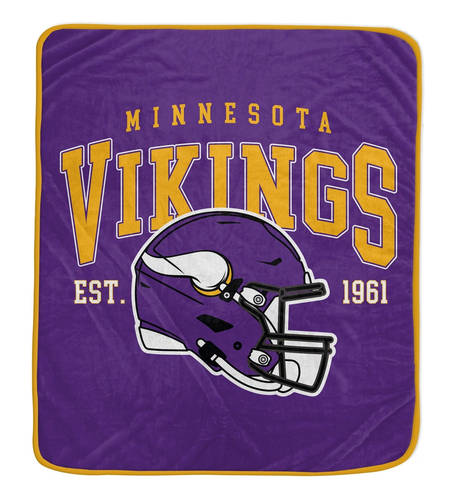 Minnesota Vikings NFL Team Vintage Helmet Cozy Throw 50x60