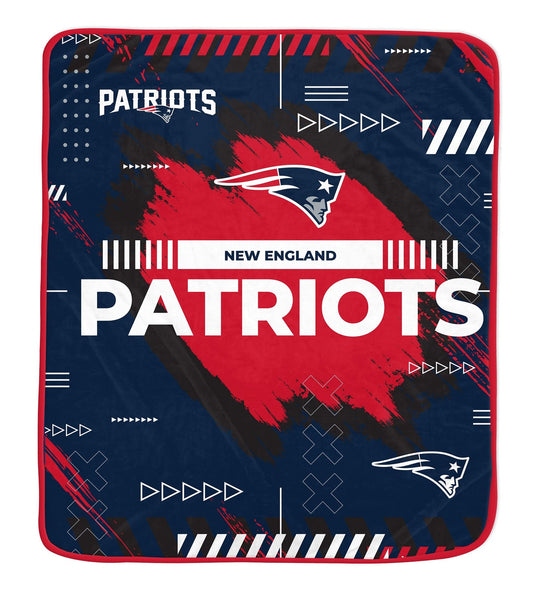 New England Patriots NFL Team Modern Logo Blanket 60x72