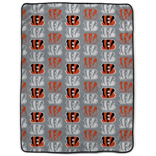 Cincinnati Bengals NFL Team Logomania XL Blanket 66x95