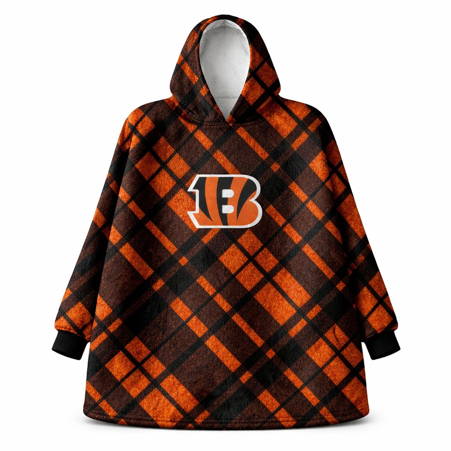 Cincinnati Bengals NFL Team Cozy Sherpa Hoodie - One Size Fits Most