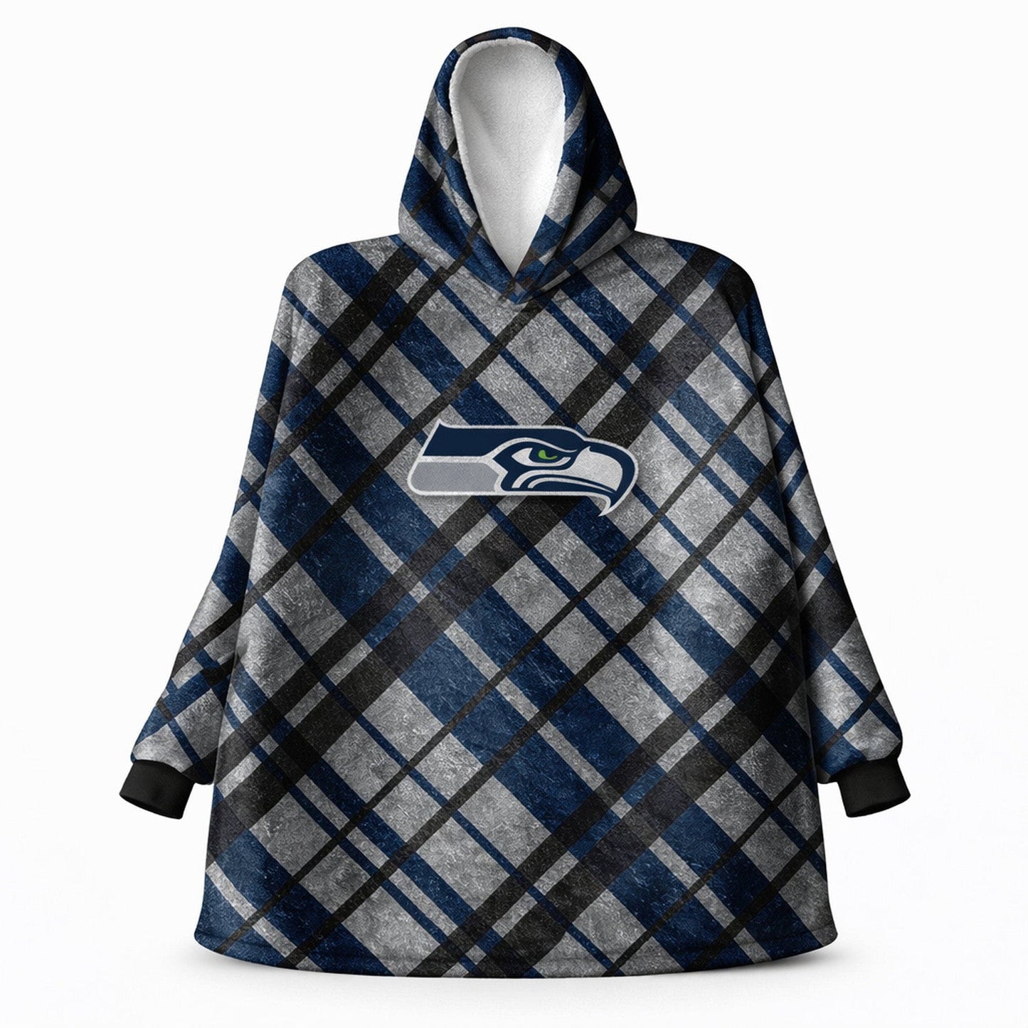 Seattle Seahawks NFL Team Cozy Sherpa Hoodie - One Size Fits Most