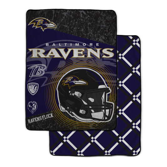 Baltimore Ravens NFL Team Helmet Fleece Blanket 60x80