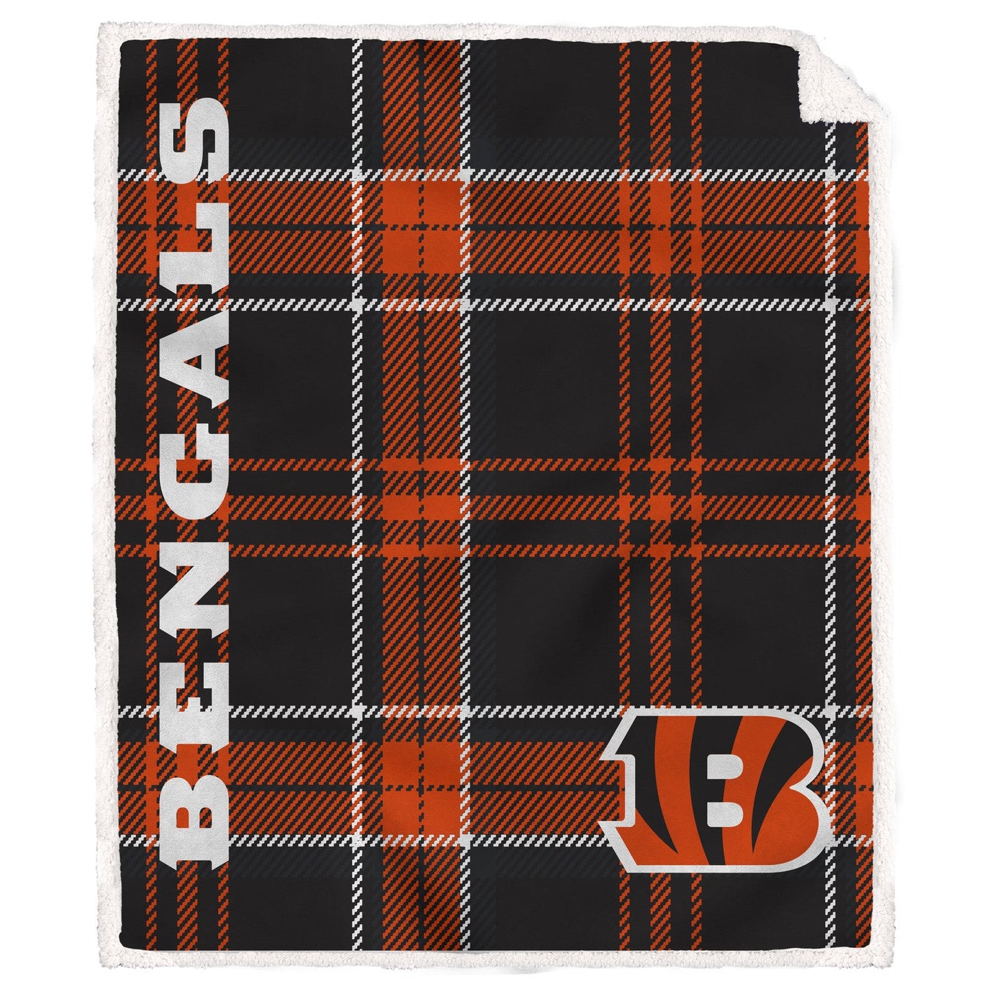Cincinnati Bengals NFL Team Classic Plaid Throw 50x60