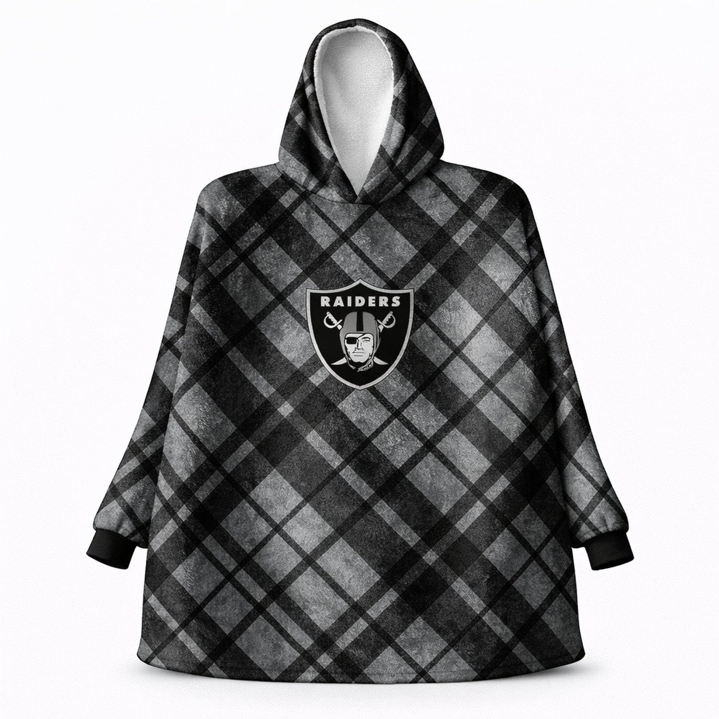 Las Vegas Raiders NFL Team Cozy Sherpa Hoodie - One Size Fits Most